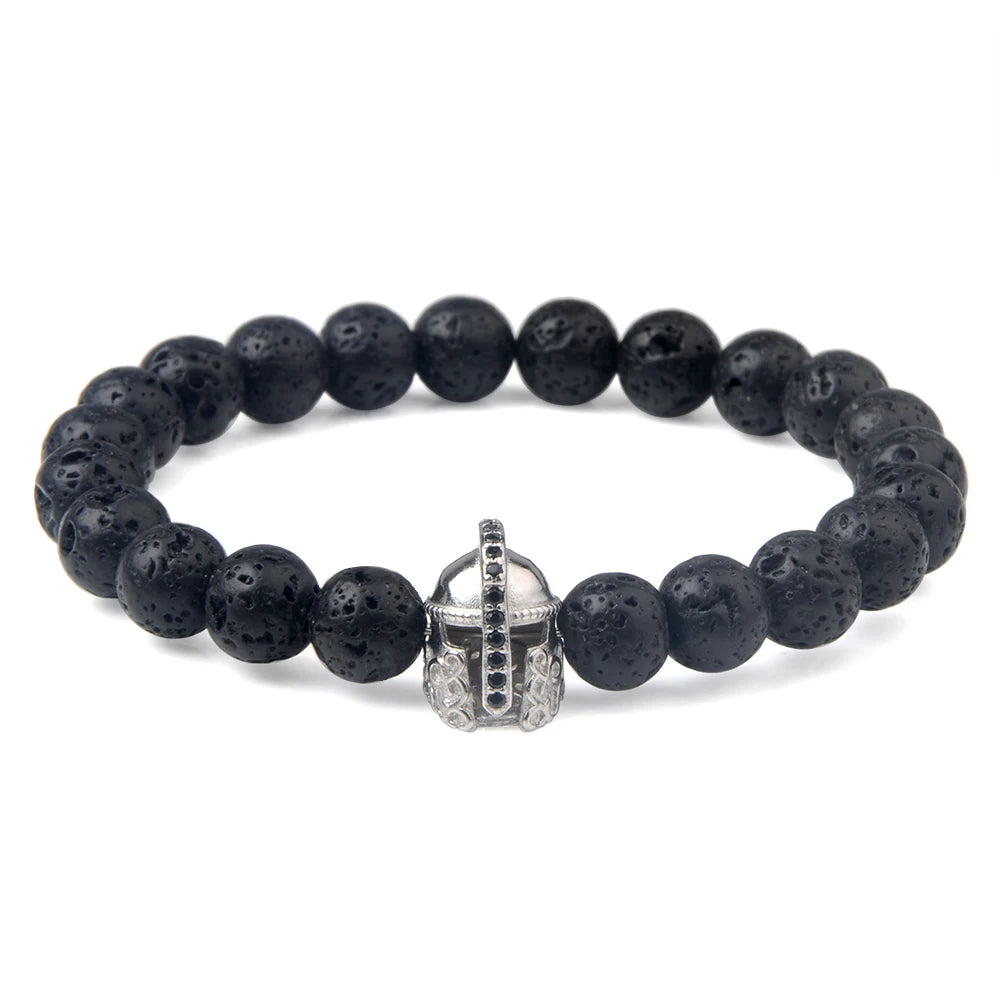 Spartan Lava Stone Bracelet