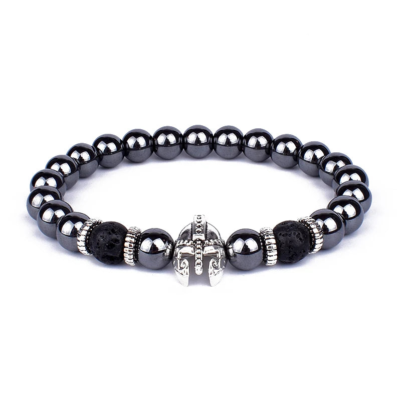 Royal Obsidian Lava Bracelet Set