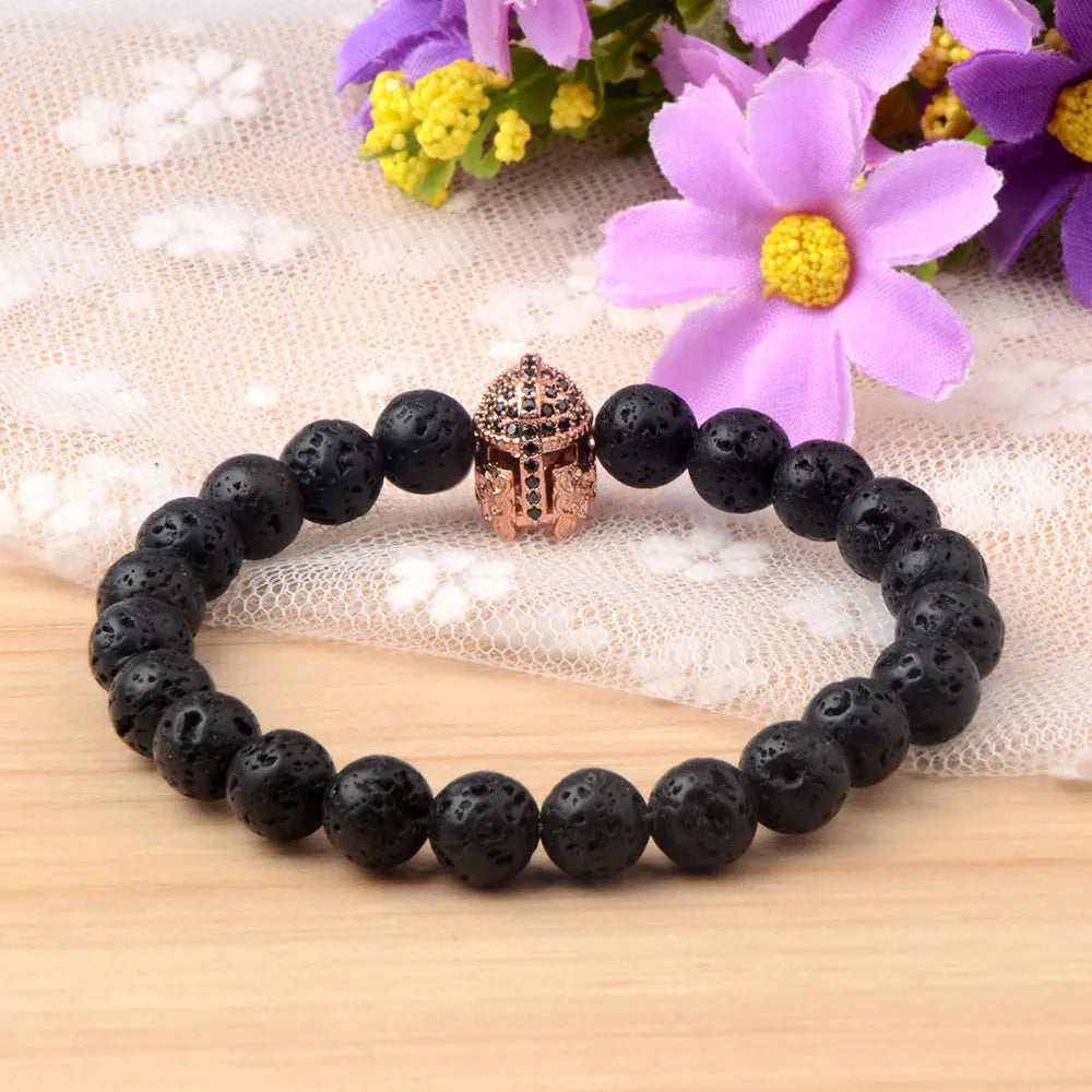 Spartan Lava Stone Bracelet