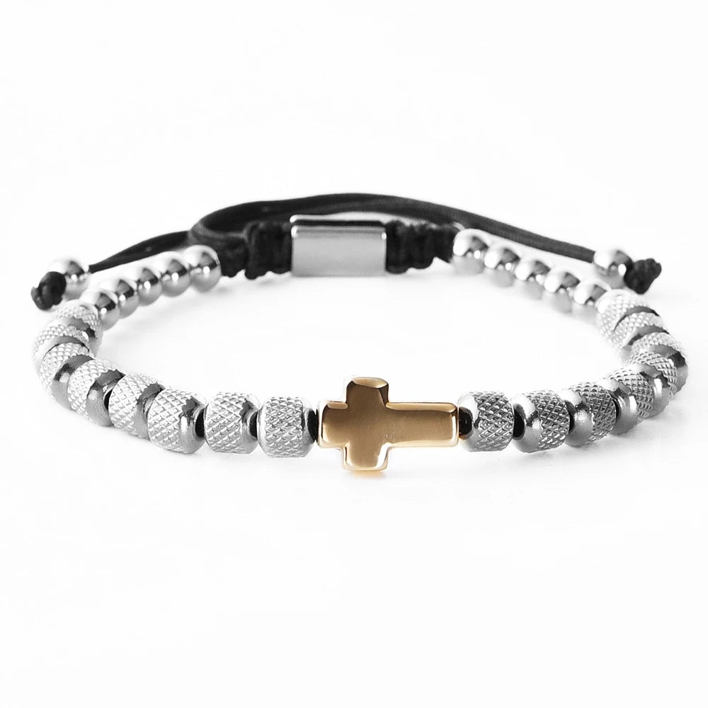 Faith Cross Beaded Bracelet