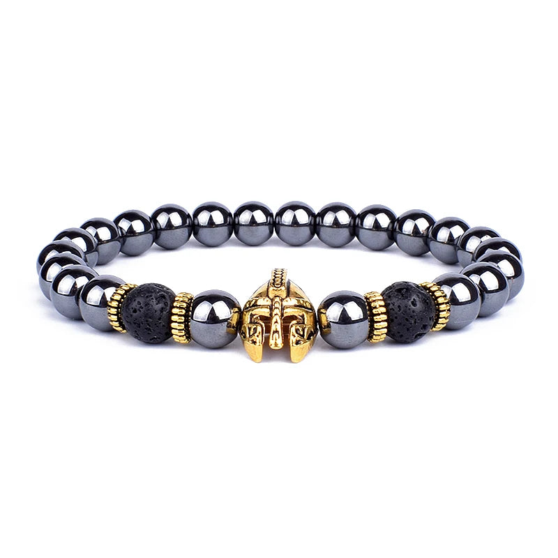 Royal Obsidian Lava Bracelet Set