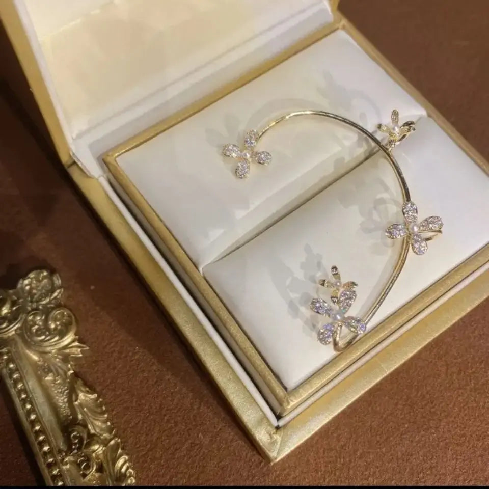 Crystal Butterfly Ear Cuff