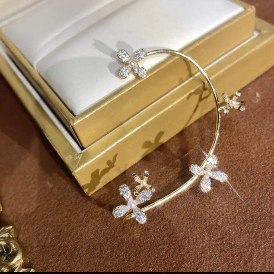 Crystal Butterfly Ear Cuff