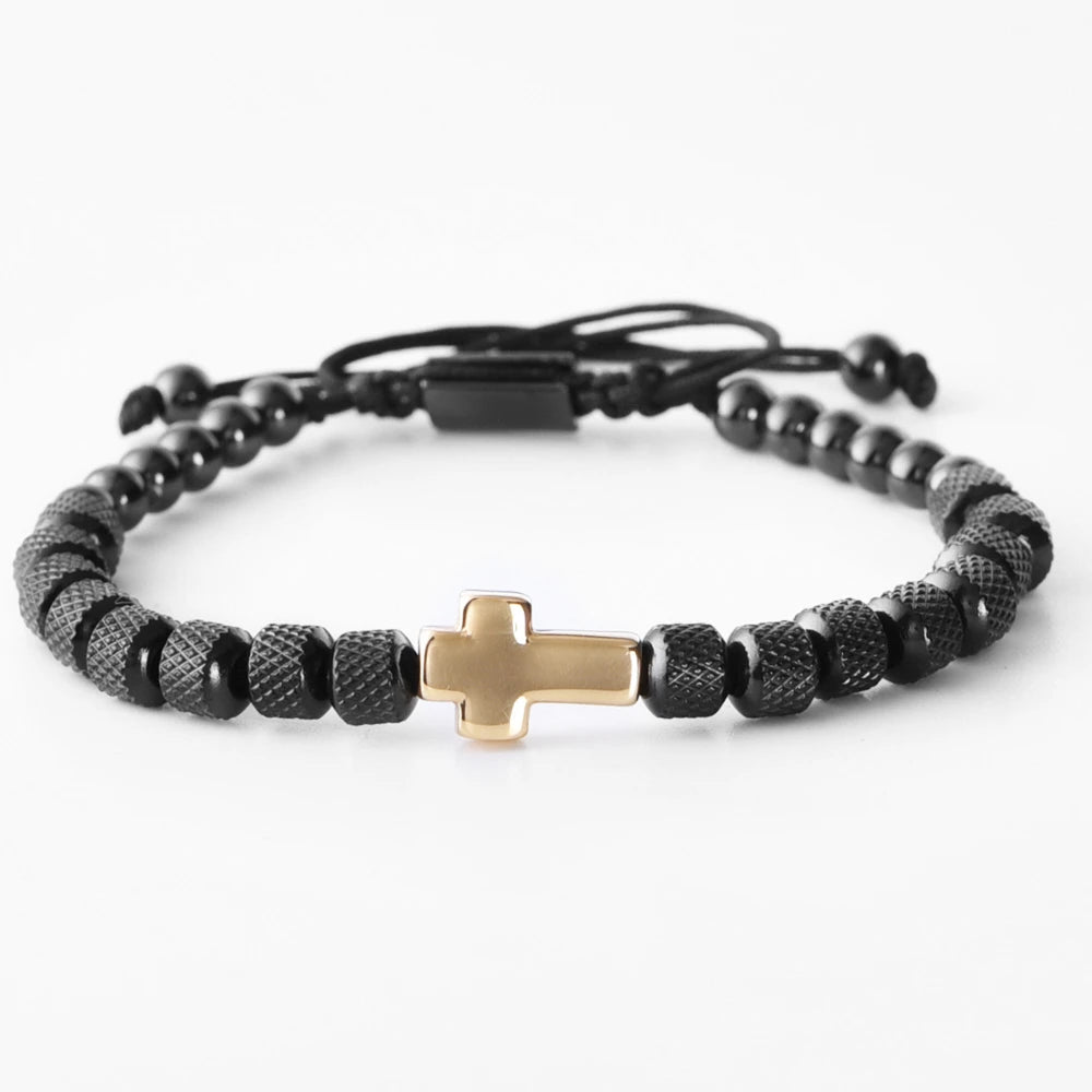 Faith Cross Beaded Bracelet