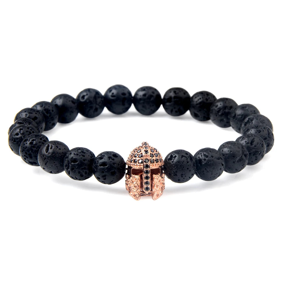 Spartan Lava Stone Bracelet