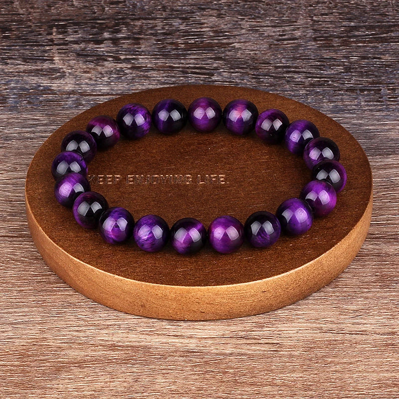 Royal Purple Tiger Eye Bracelet