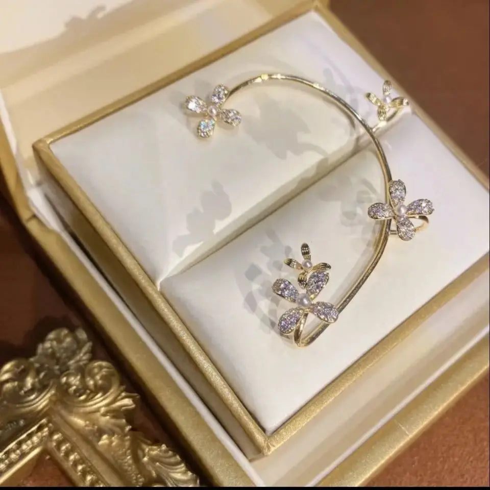 Crystal Butterfly Ear Cuff