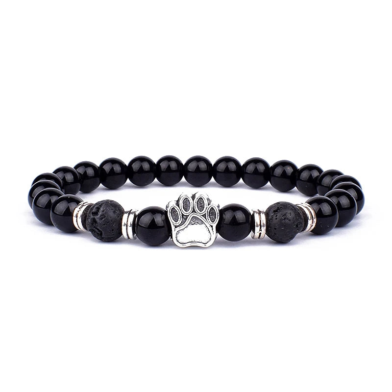 Royal Obsidian Lava Bracelet Set