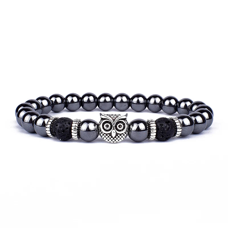 Royal Obsidian Lava Bracelet Set
