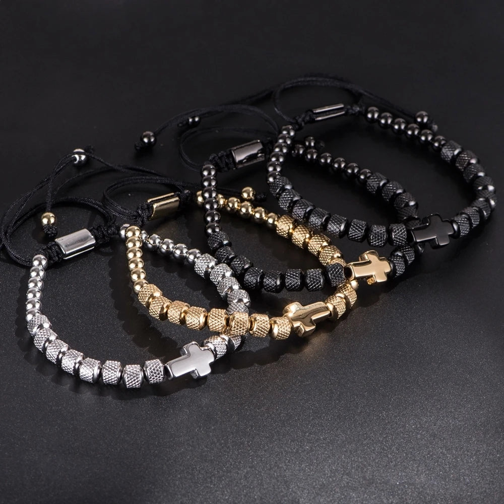 Faith Cross Beaded Bracelet
