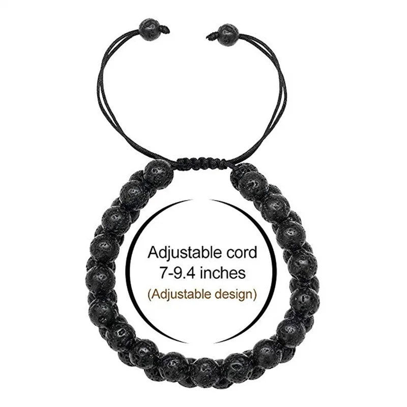 Midnight Lava Stone Bracelet Set