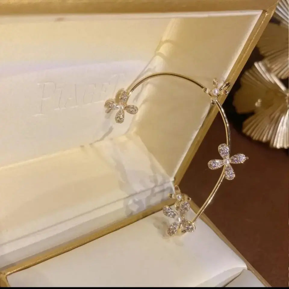 Crystal Butterfly Ear Cuff