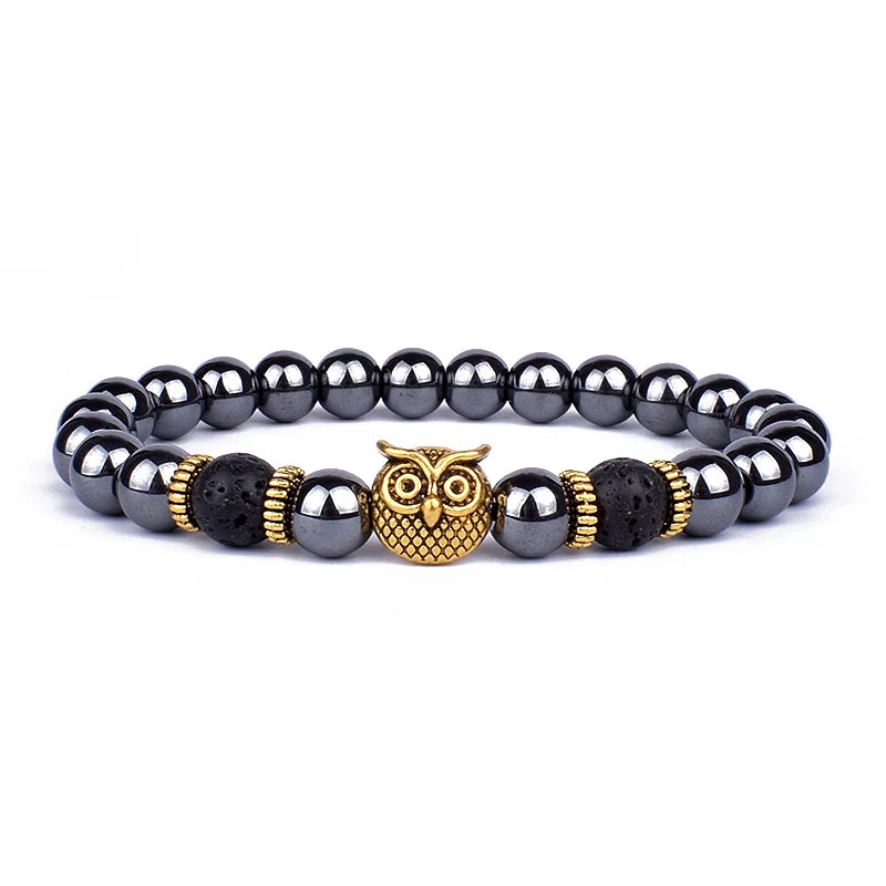 Royal Obsidian Lava Bracelet Set