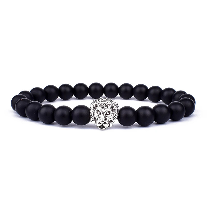 Royal Obsidian Lava Bracelet Set