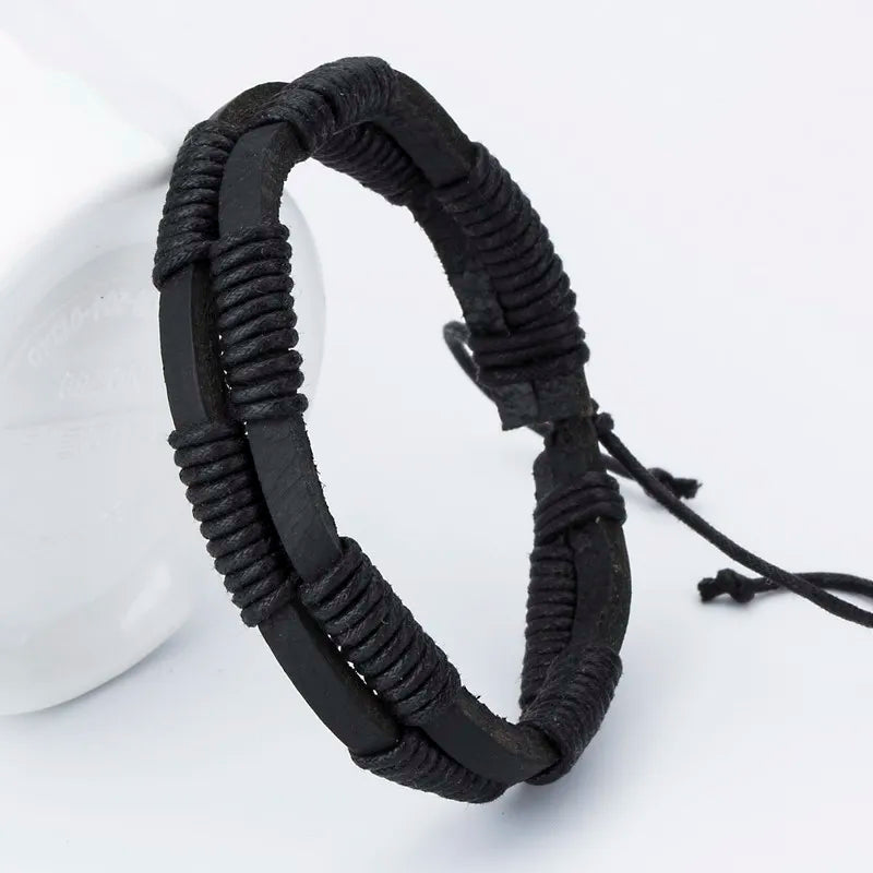 Vintage Leather Wrap Bracelet