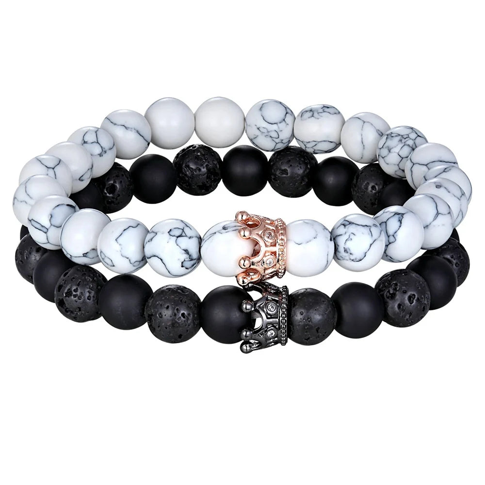 Royal Crown Stone Bracelet Set