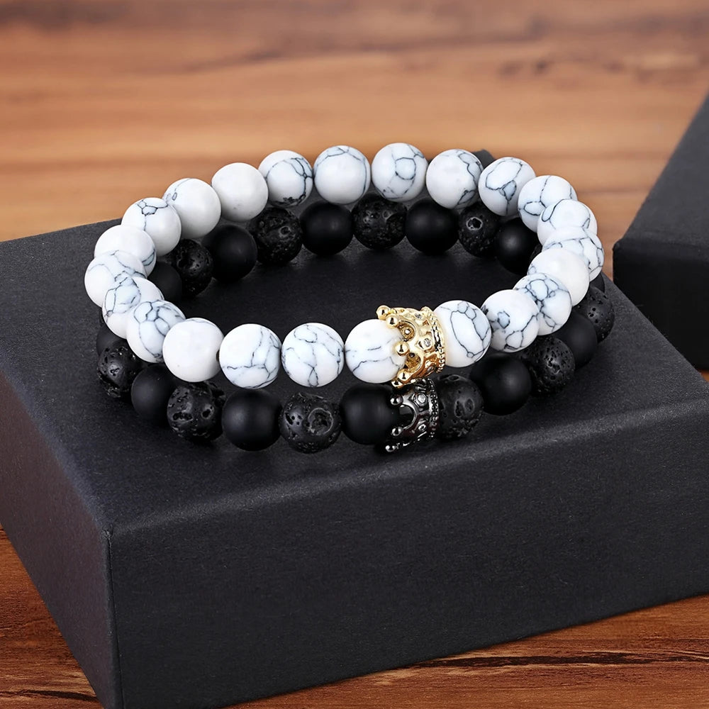Royal Crown Stone Bracelet Set