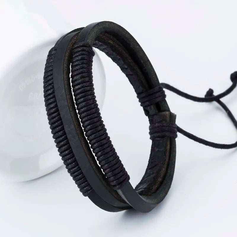 Vintage Leather Wrap Bracelet