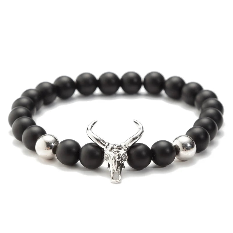 Titan Bull Lava Stone Bracelet