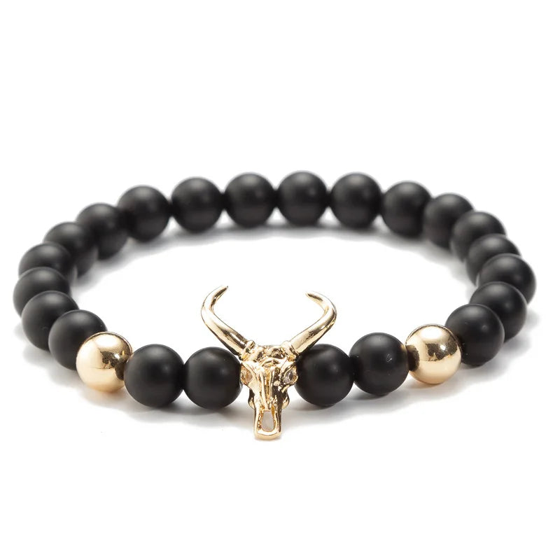 Titan Bull Lava Stone Bracelet