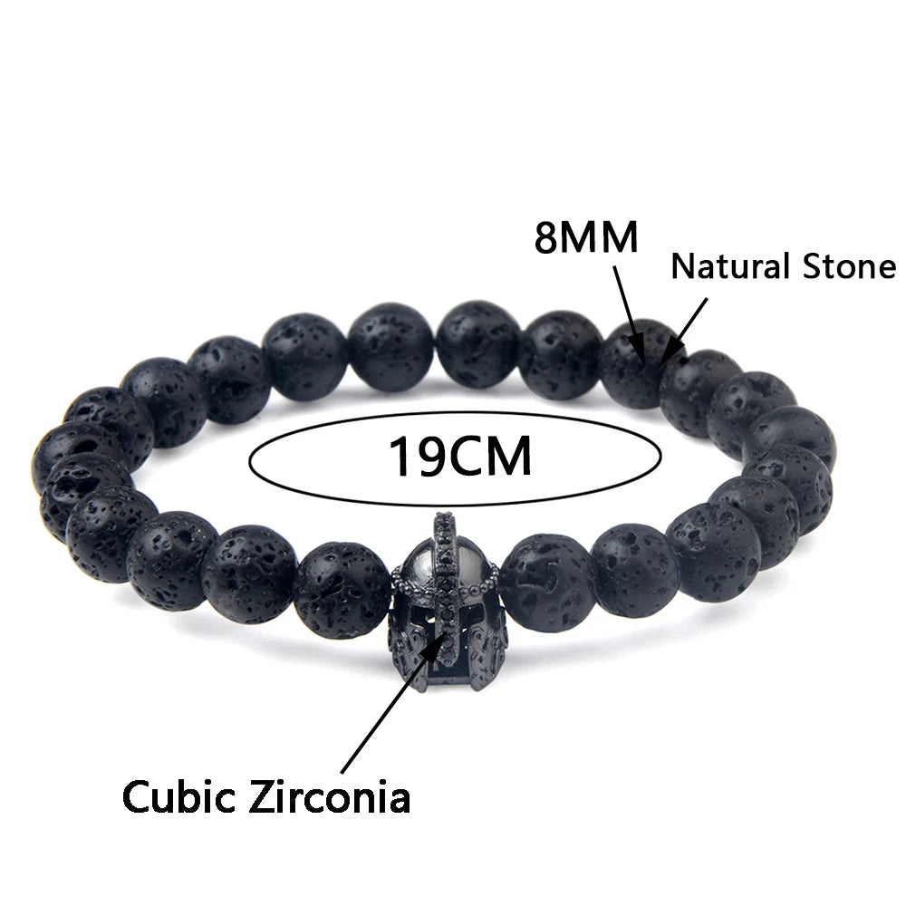 Spartan Lava Stone Bracelet
