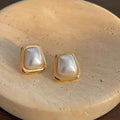 Golden Pearl Studs