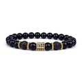 Royal Obsidian Lava Bracelet Set