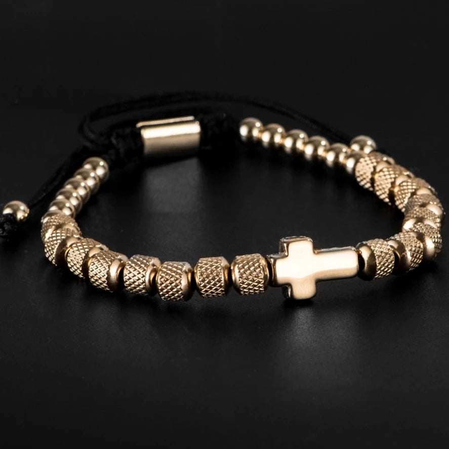 Faith Cross Beaded Bracelet