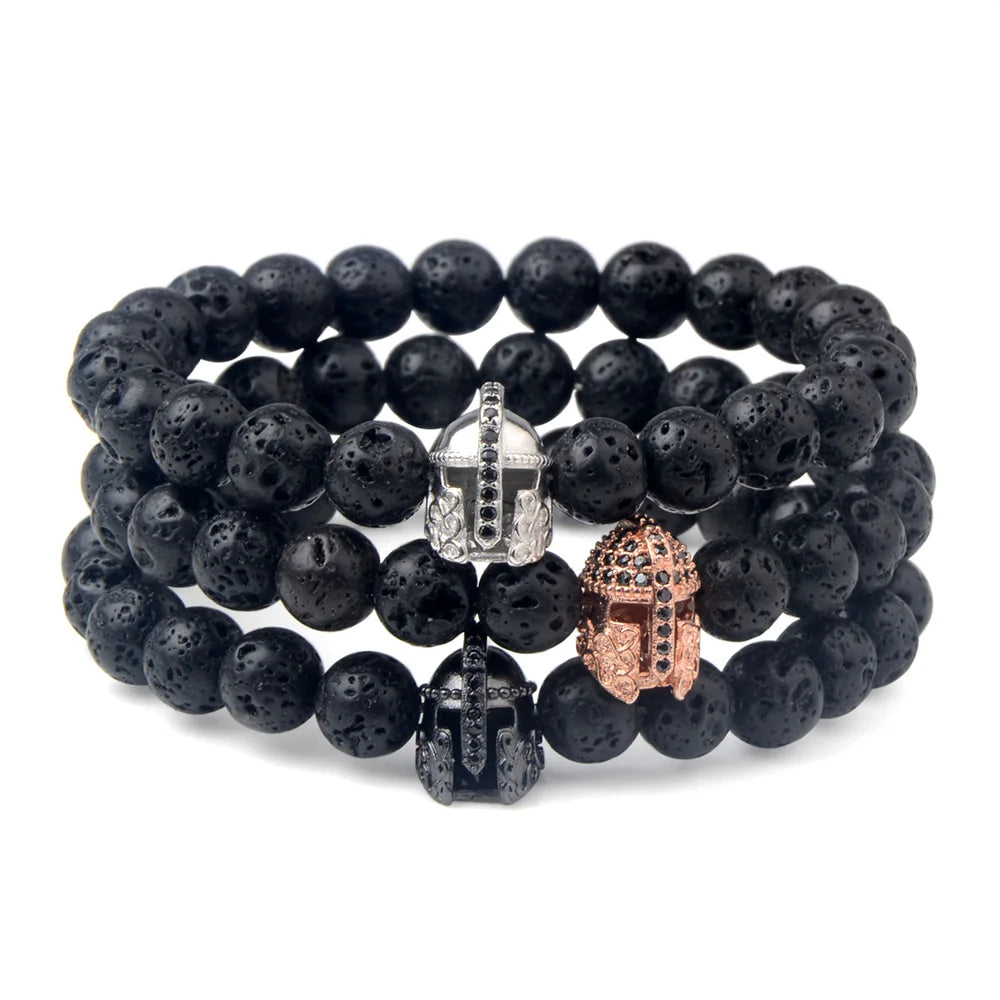 Spartan Lava Stone Bracelet