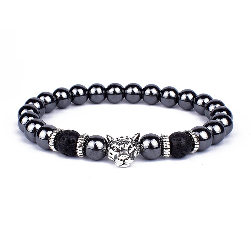 Royal Obsidian Lava Bracelet Set