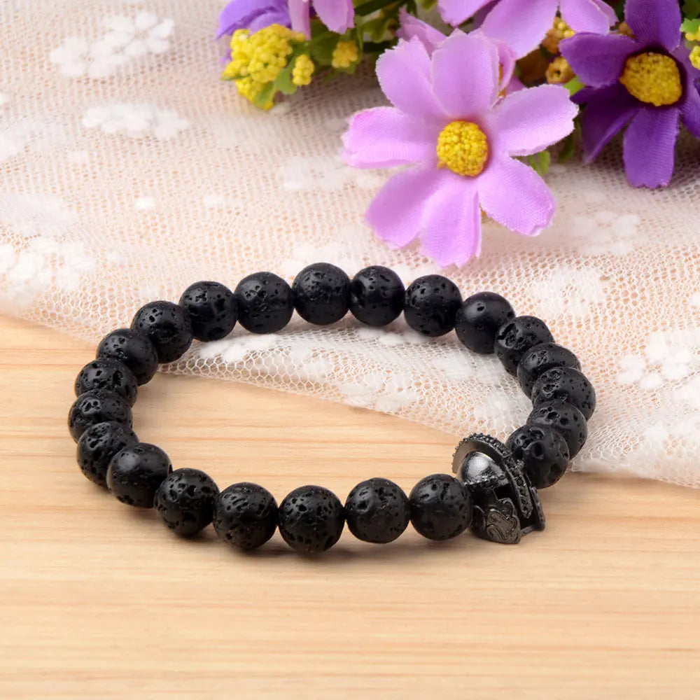 Spartan Lava Stone Bracelet