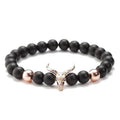 Titan Bull Lava Stone Bracelet