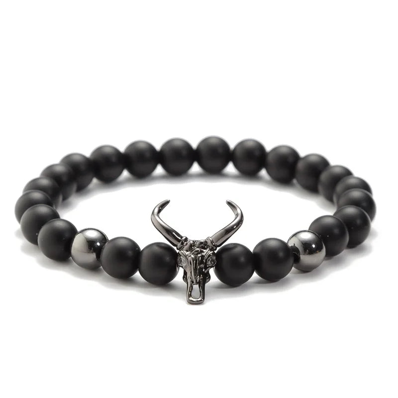 Titan Bull Lava Stone Bracelet