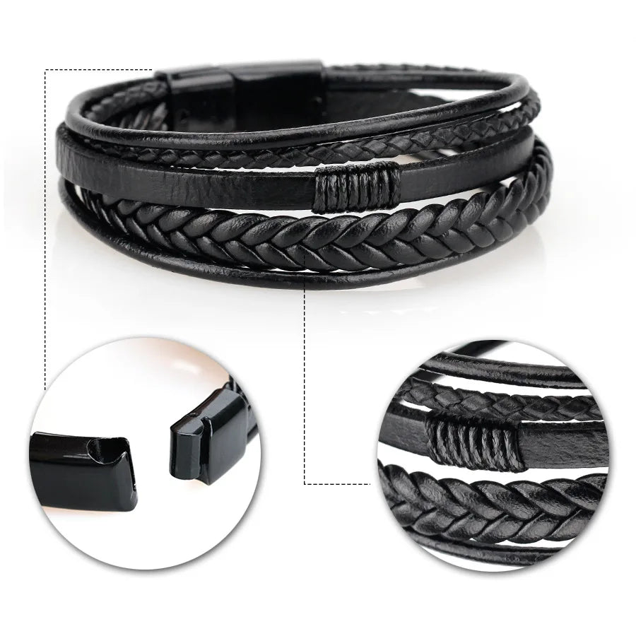 Premium Braided Leather Bracelet