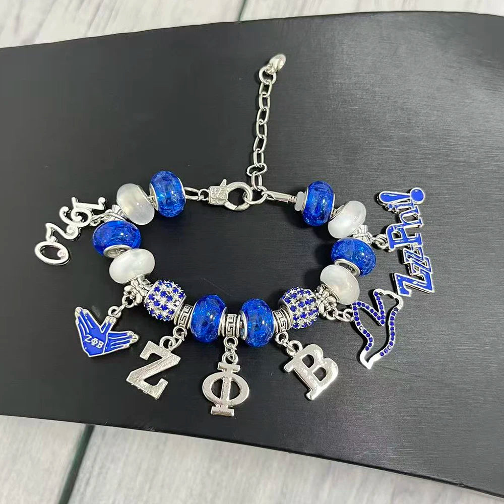 Zeta Phi Beta charm bracelet