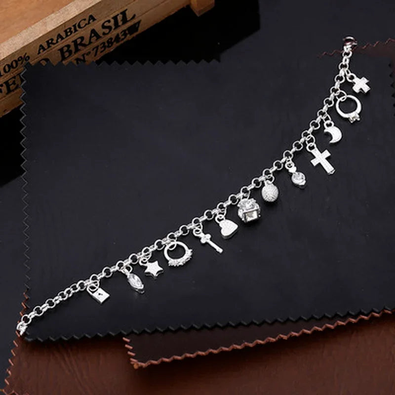 Silver Charm Story Bracelet