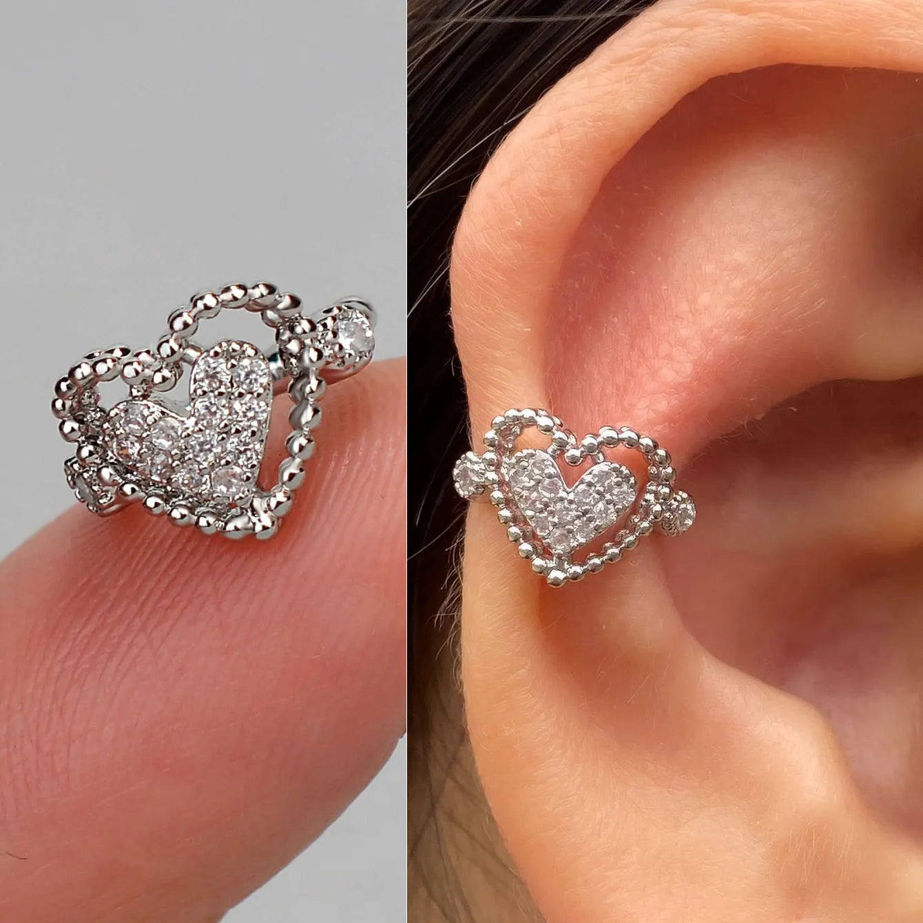 Luxury Zircon Ear Cuff – No Piercing Needed