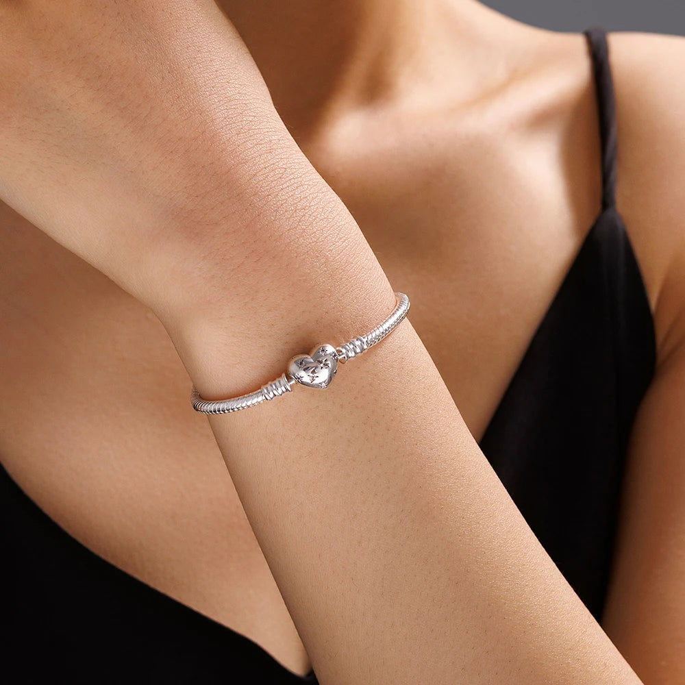 Silver Heart Charm Bracelet