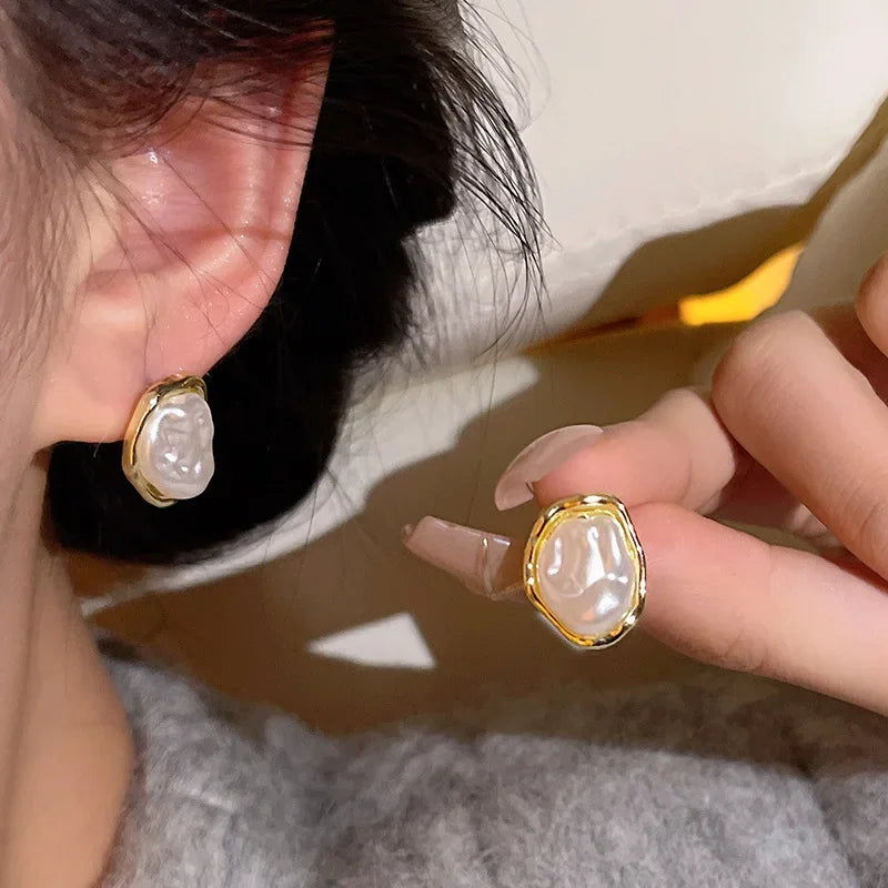Pearl Luxe Earrings Silver