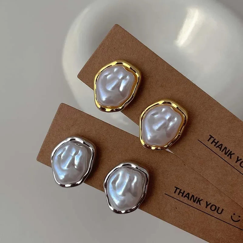 Pearl Luxe Earrings Silver