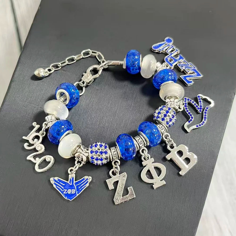 Zeta Phi Beta charm bracelet