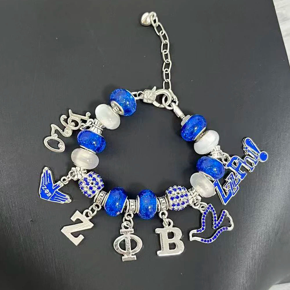 Zeta Phi Beta charm bracelet