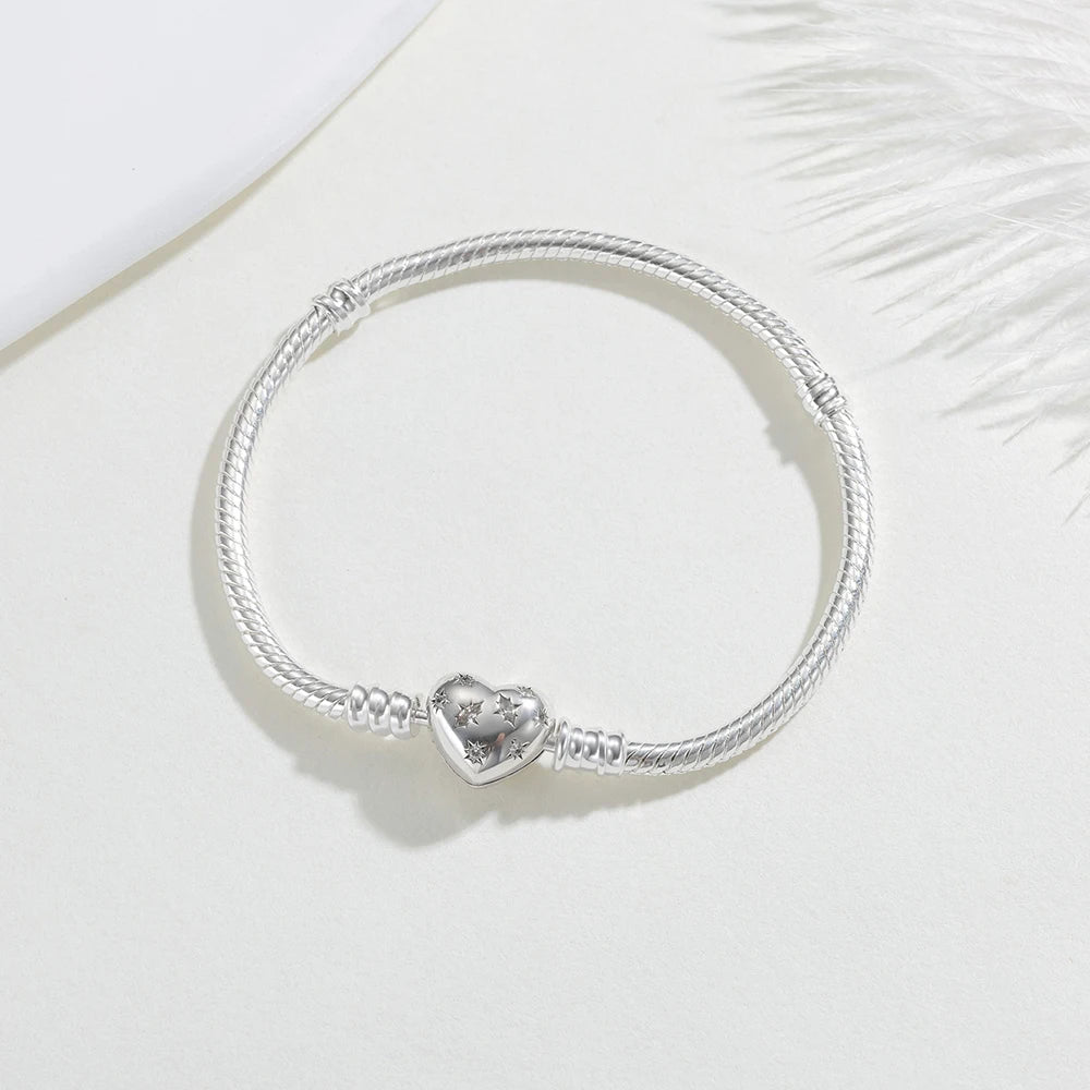 Silver Heart Charm Bracelet