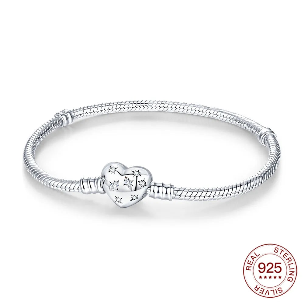 Silver Heart Charm Bracelet