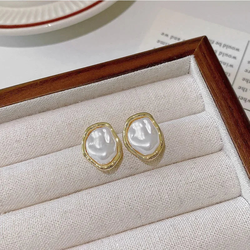 Pearl Luxe Earrings Silver
