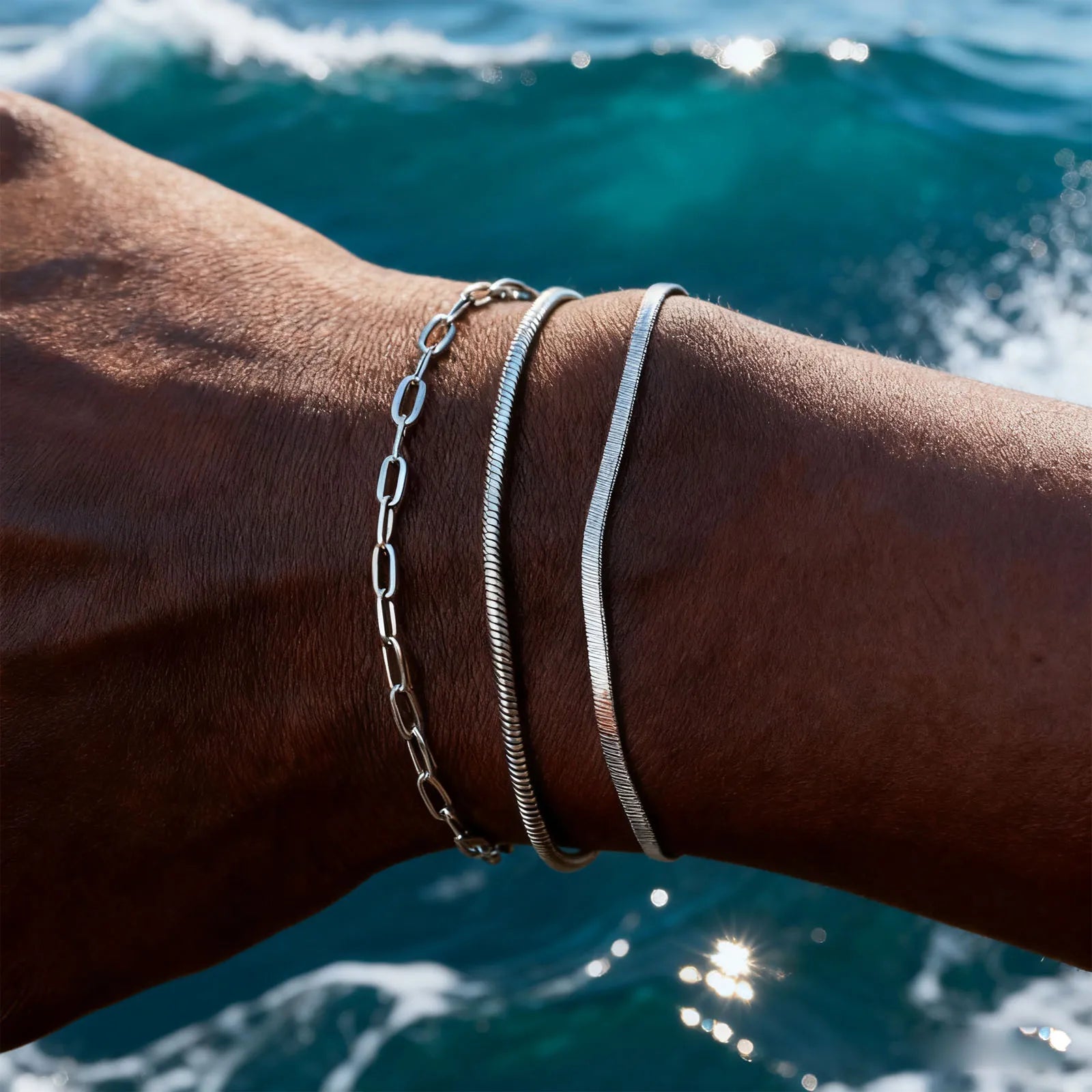 Silver Wave Bracelet