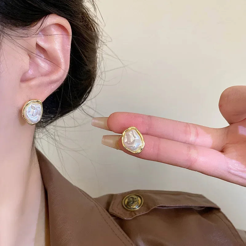 Pearl Luxe Earrings Silver