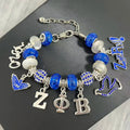 Zeta Phi Beta charm bracelet