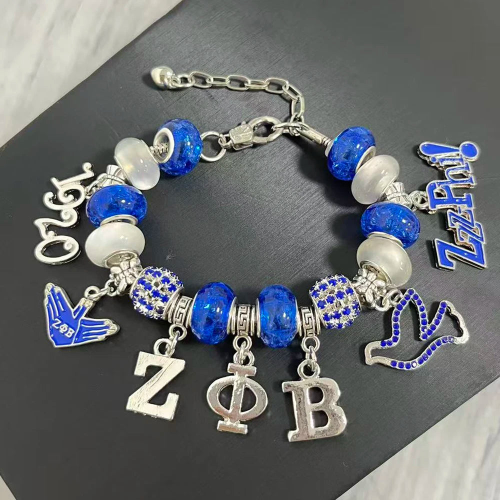 Zeta Phi Beta charm bracelet