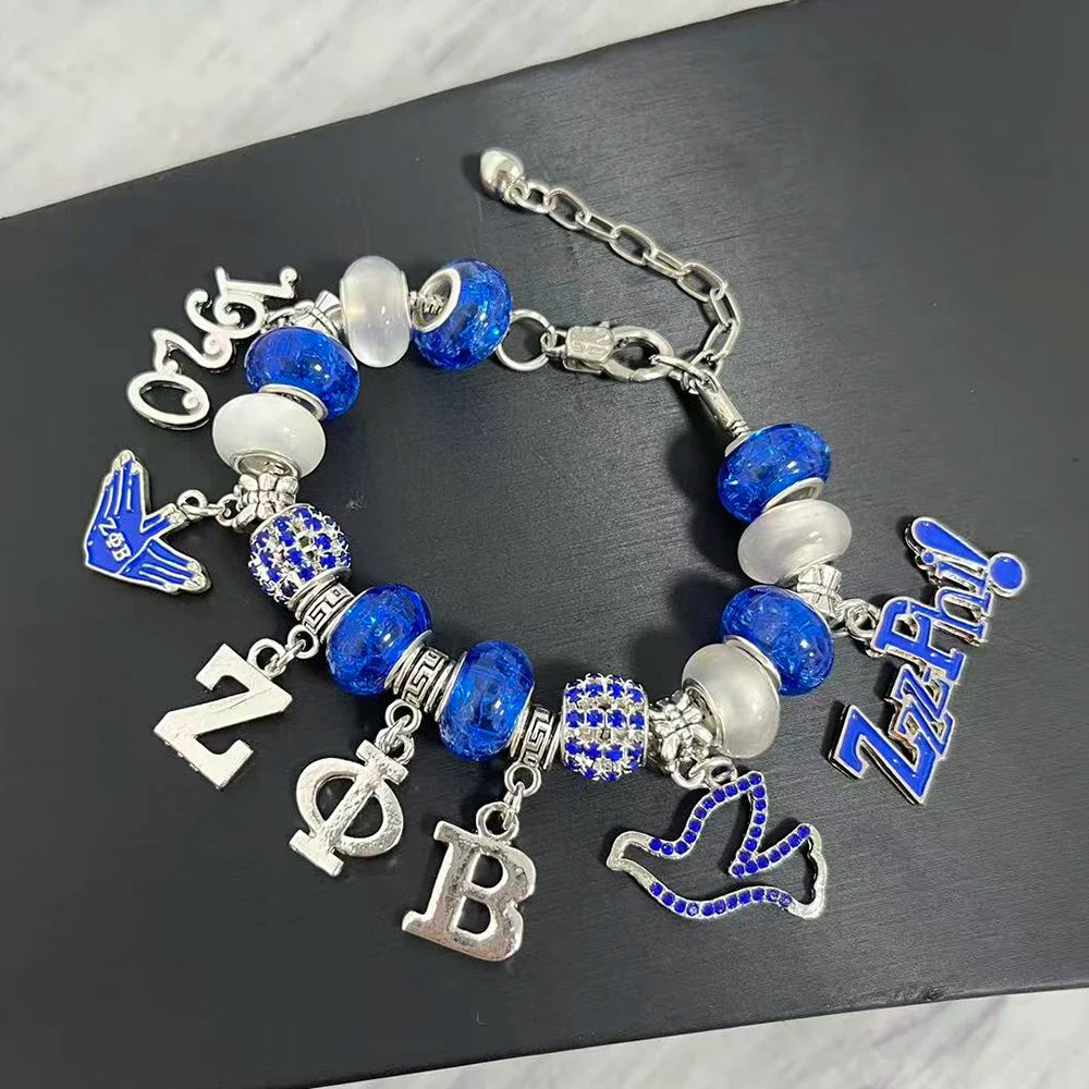 Zeta Phi Beta charm bracelet